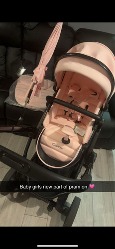 Icandy peach pink pram - peach,