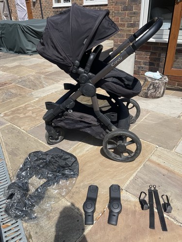 Icandy orange black pram - icandy,